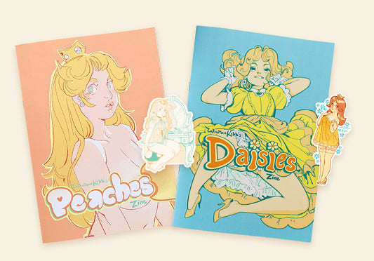 Peaches & Daisies Zine + Sticker Bundle
