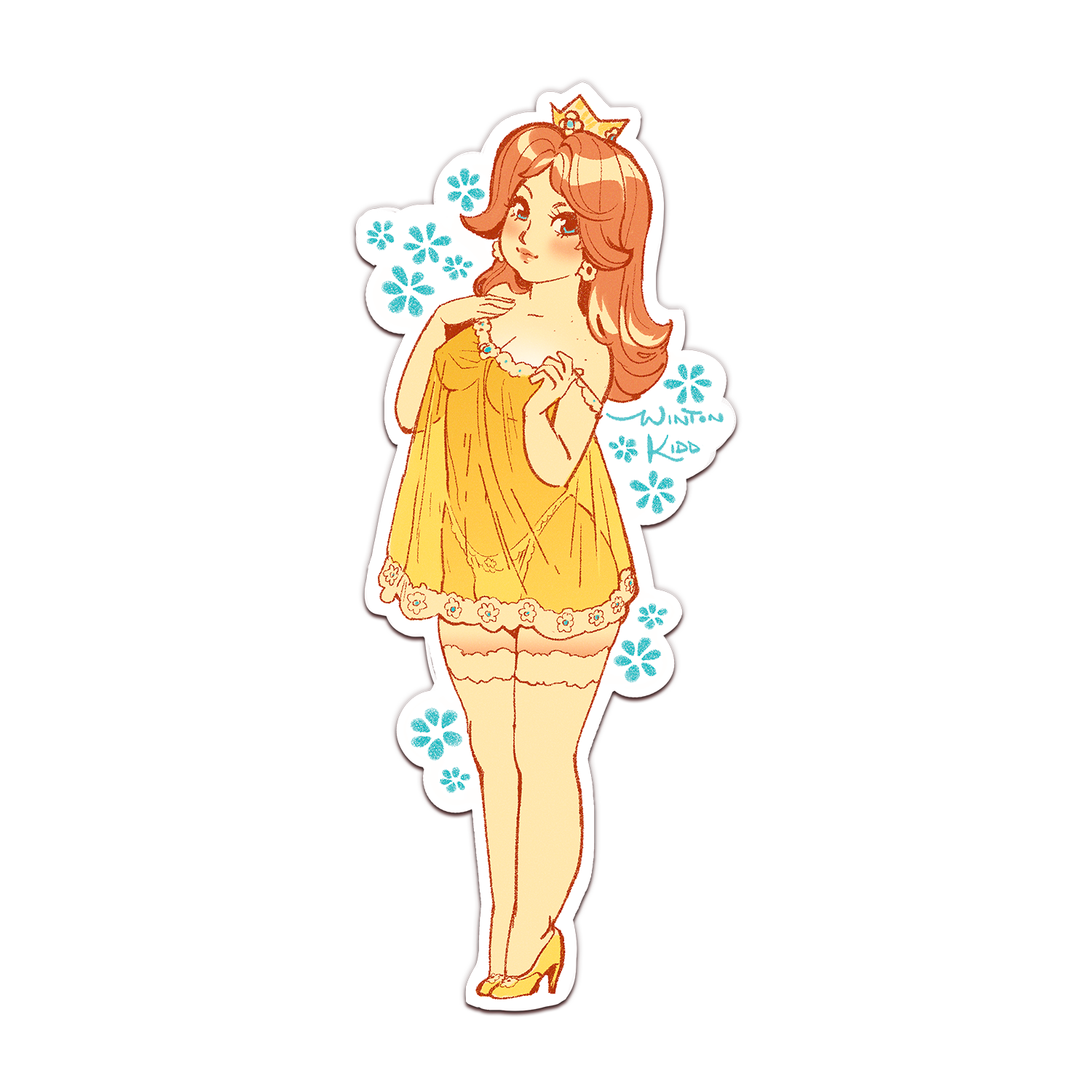 Daisy Nightie Sticker – Coming In Handy