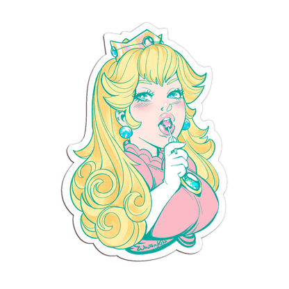Lollipop Peach Glitter Sticker