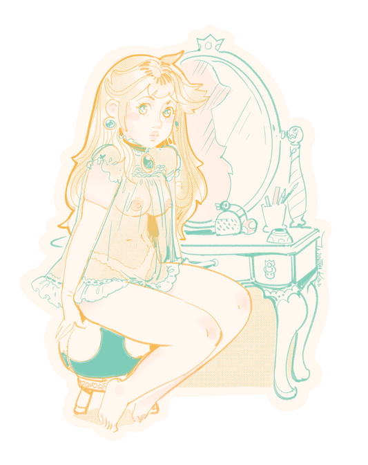 Peach Vanity sticker