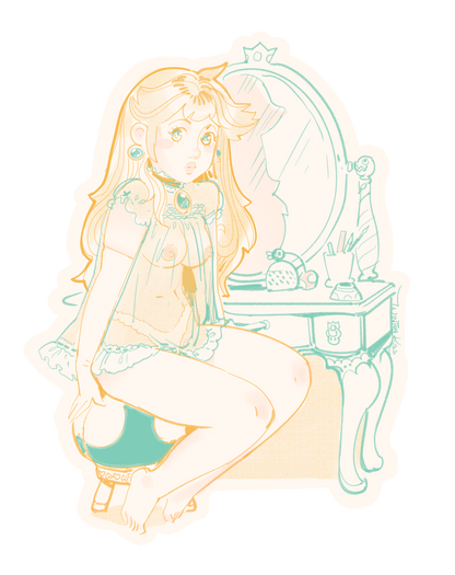 Peach Vanity sticker